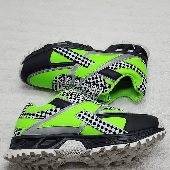 ASOS DESIGN × CHRISTIAN COWAN CHUNKY TRAINERS LADIES 6 NEON GREEN REFLECTIVE - Picture 12 of 16